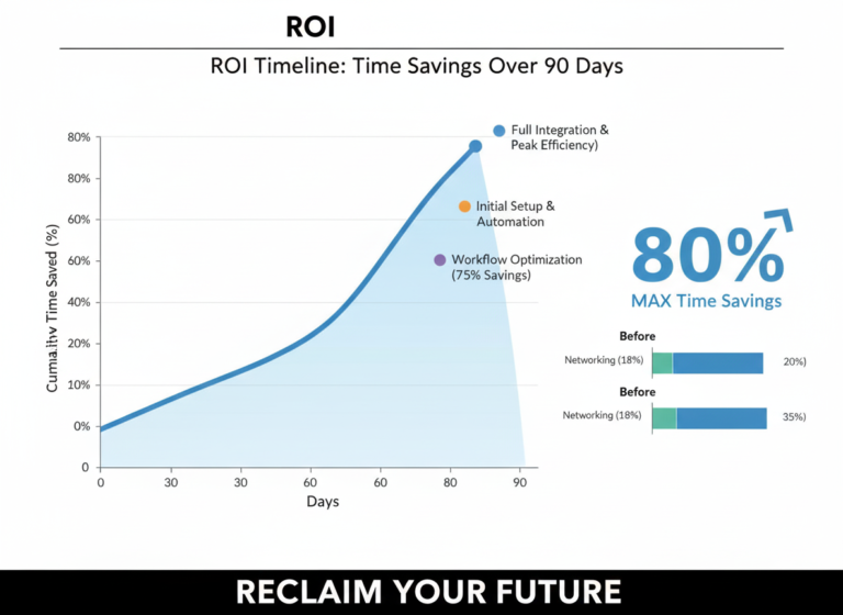 Data Visualization Showing ROI Timeline Graph Demonstrating 50 80 Time Savings Ove 768x560