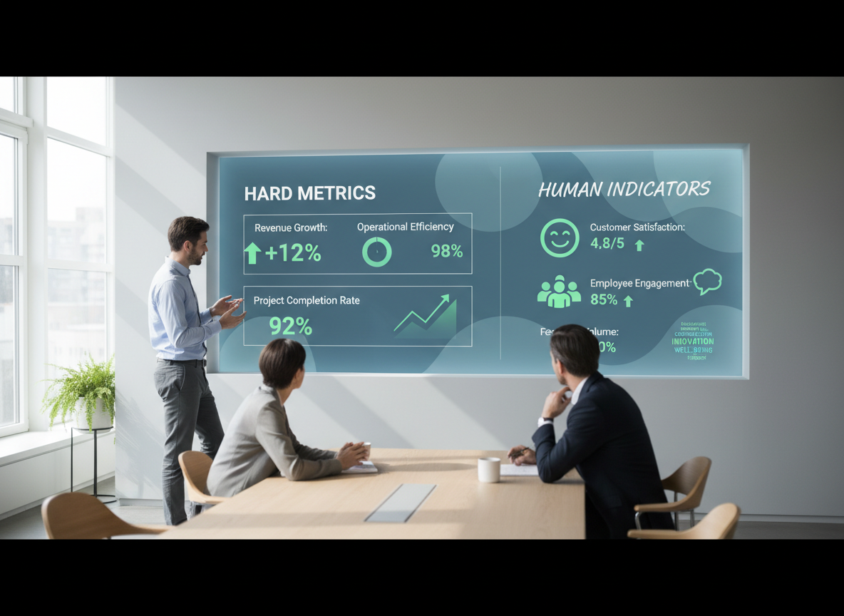 Discover & Align — Hard metrics and human indicators dashboard