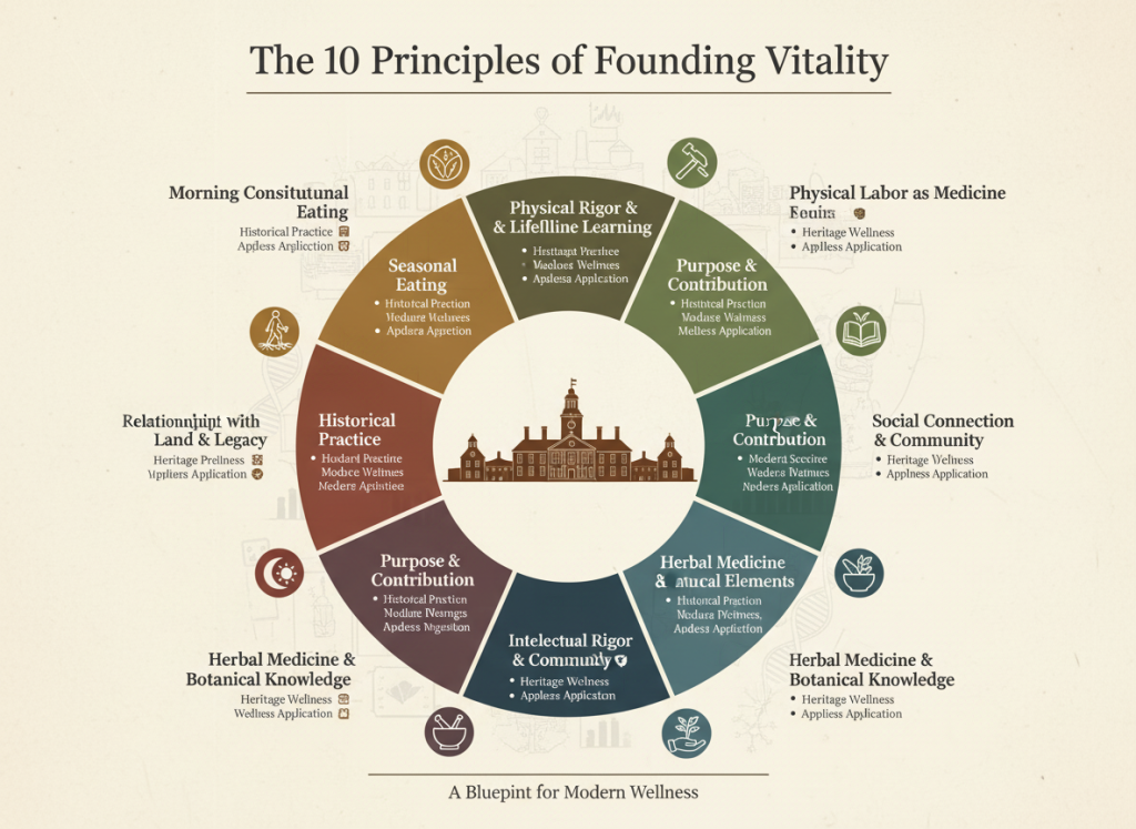 infographic showing the 10 principles in a circular arrangement around colonial willi 36777 (2)