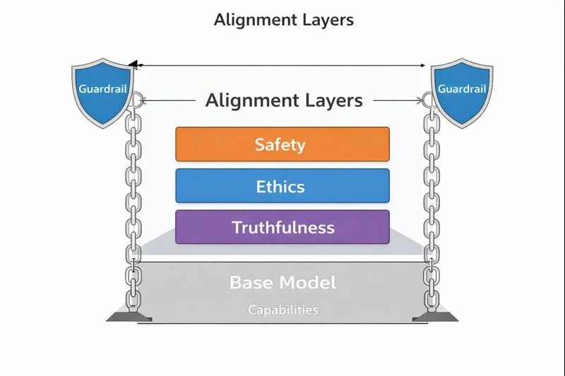 Alignment layers and guardrails