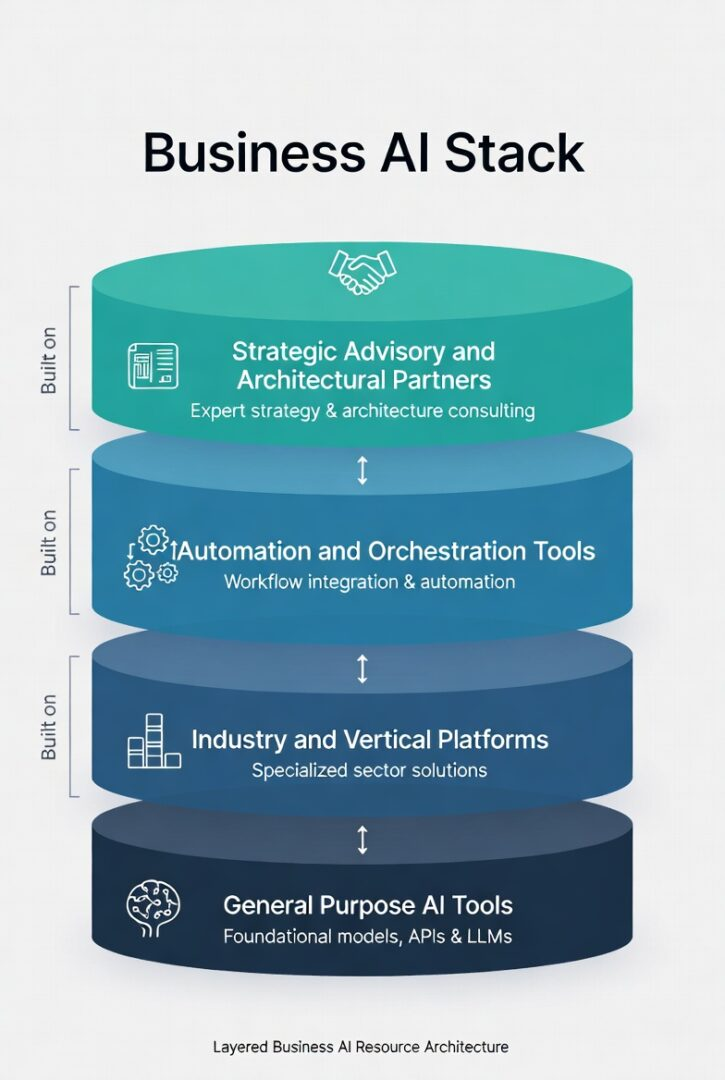 Layered business AI stack
