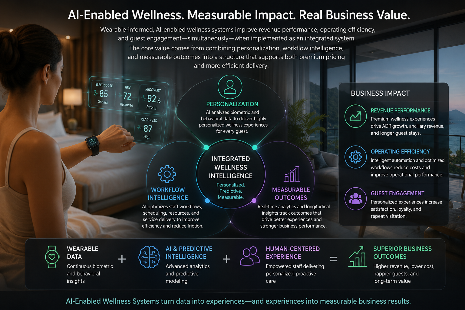 ROI sensitivity analysis for AI-enabled wellness systems